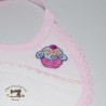 Babero para bordar cupcake