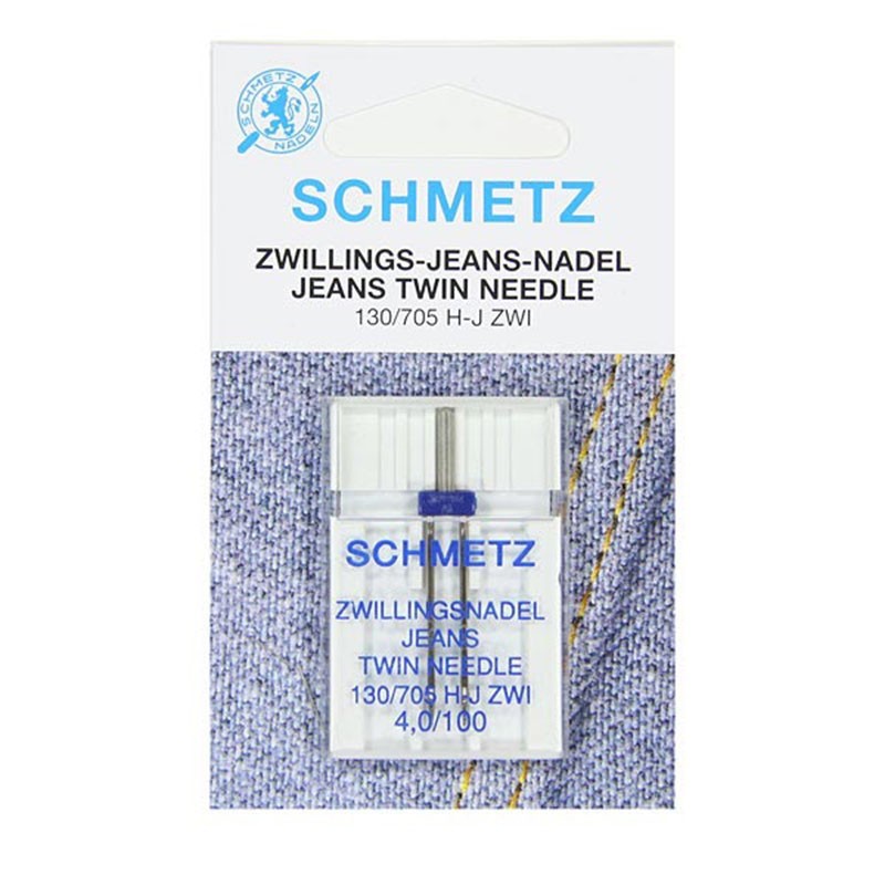 Aguja doble para máquina de coser Jeans Schmetz