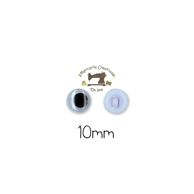Ojos móviles para coser o pegar 10mm