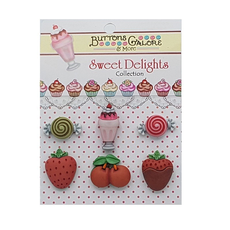 Botones caramelos y frutas Sweet Delights