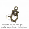 CREMALLERA LATON VIEJO CON MOSQUETON