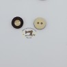 Botón relieve beige y marrón 11mm Gutermann