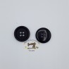 Botón clásico negro 20mm