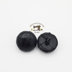 Botón de cuero negro 18mm Gutermann