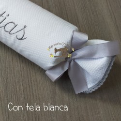 Caramelo antivuelco personalizado detalles gris