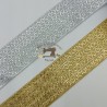 Cinta decorada con ondas oro o plata