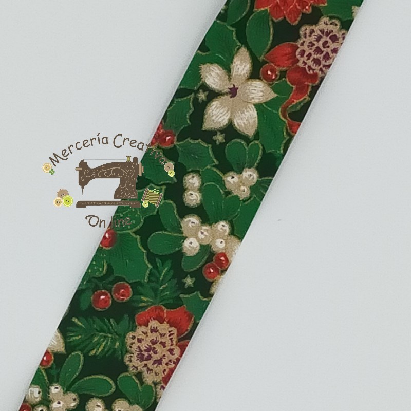 Cinta al bies navideña