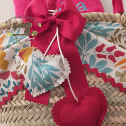 Capazo playa decorado