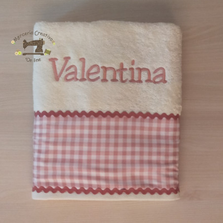Toalla personalizada en vichy