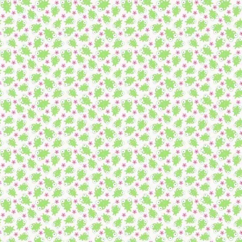 Tela Ranas verdes fondo blanco
