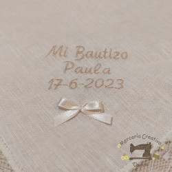 pañuelo de bautizo bordado