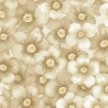Tela flores cerezo beige