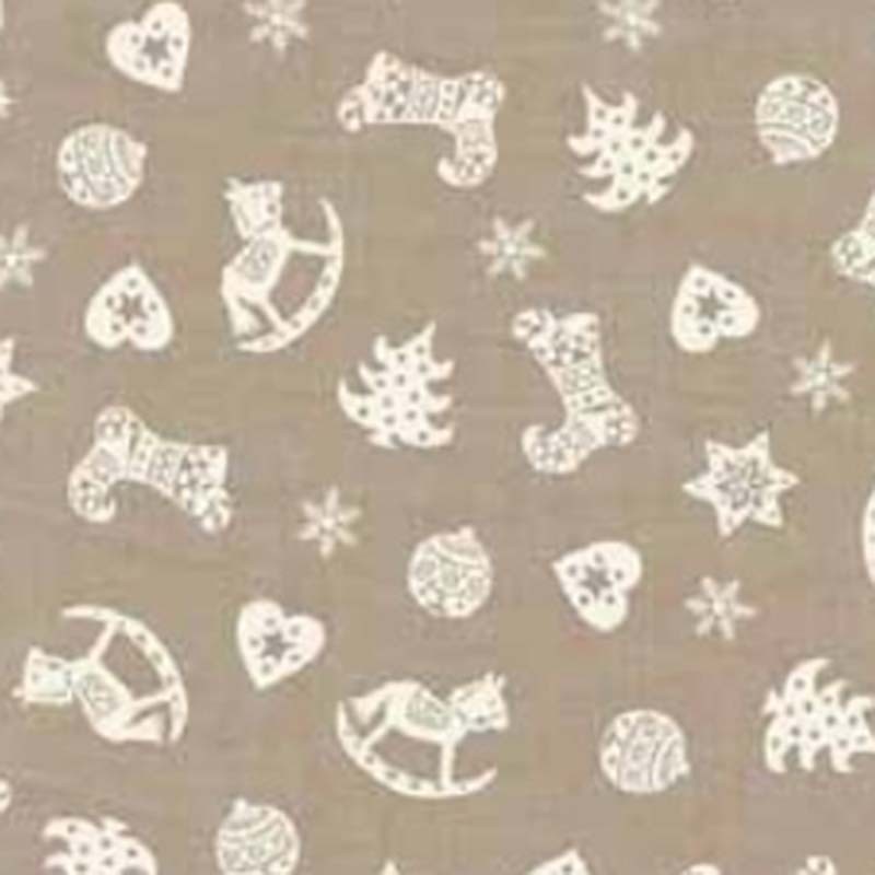 Tela navidad beige