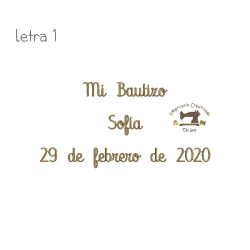 Pañuelo de bautizo bordado floral