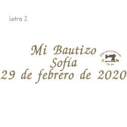 Pañuelo de bautizo bordado floral