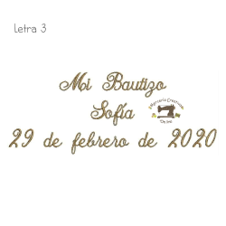 Pañuelo de bautizo bordado floral