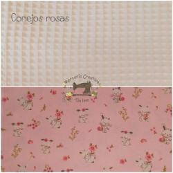 Mochila infantil waffle crema opción bolsita a juego