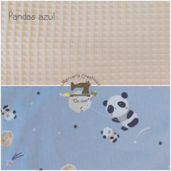 Mochila infantil waffle crema opción bolsita a juego