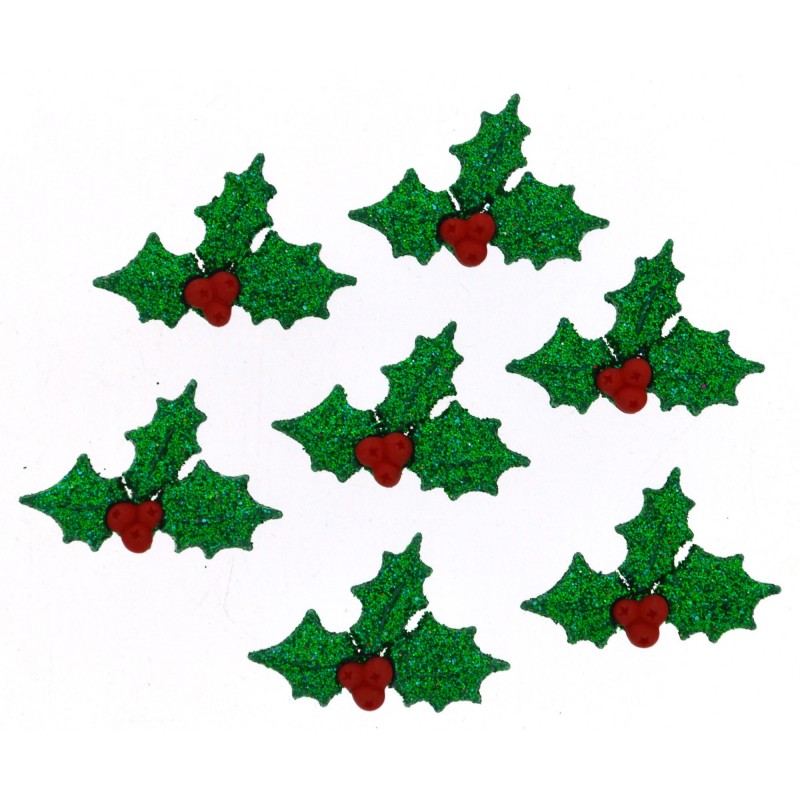 Botones Glitter Holly