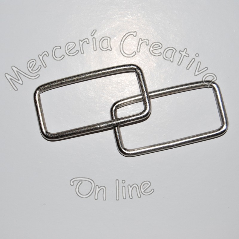 Hebilla rectangular metal x2