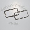 Hebilla rectangular metal x2